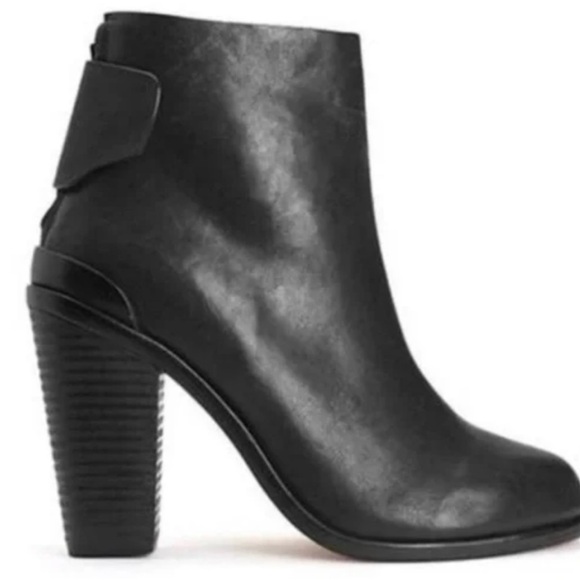 rag & bone Shoes - rag & bone Kerr Black Leather Back-Tab Boot 41